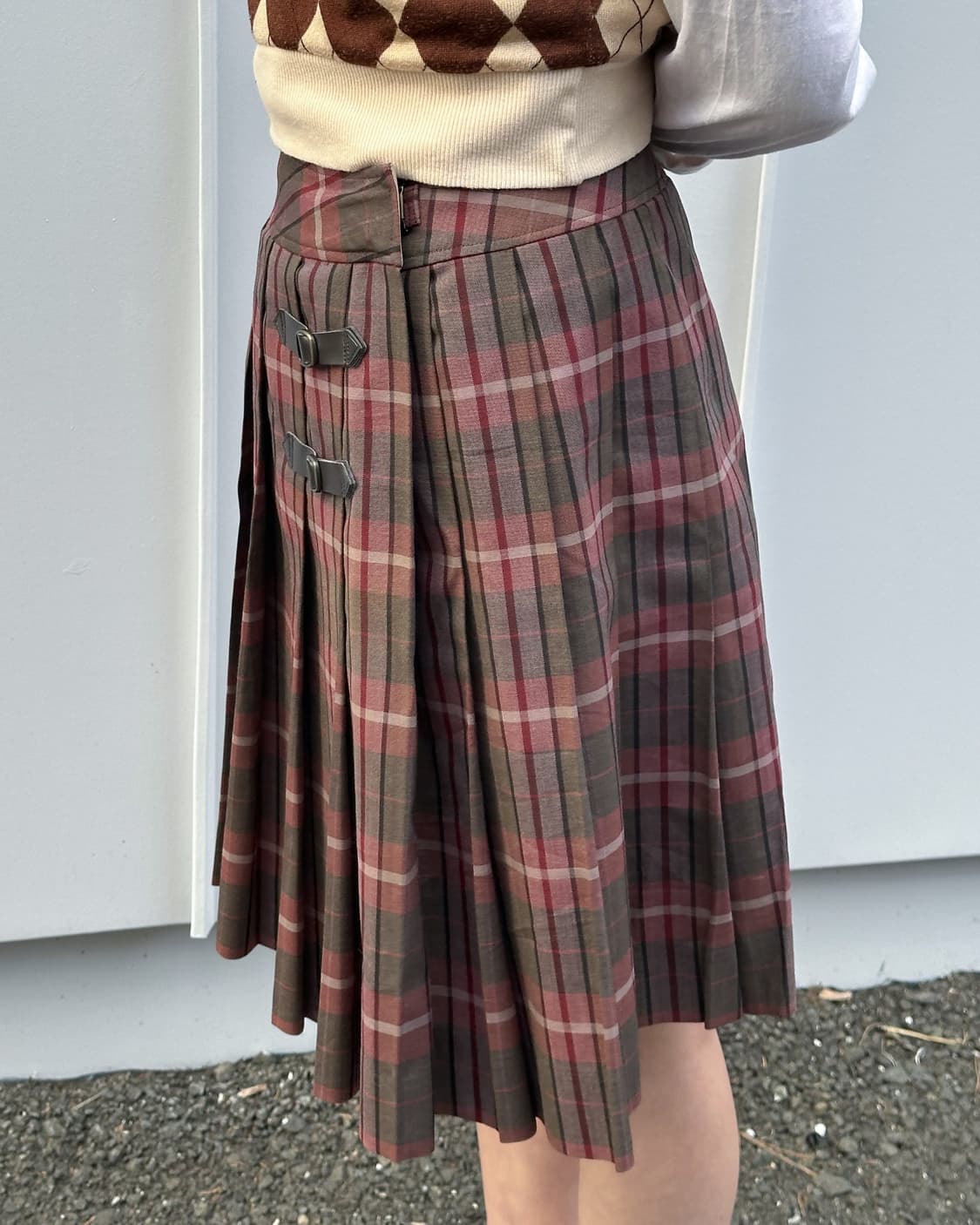 일본빈티지 플레어 미디 스커트 상품이미지2