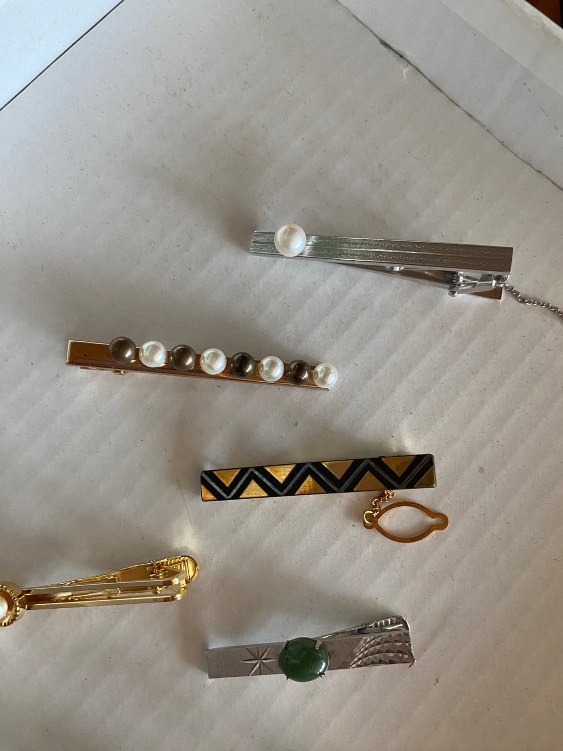 빈티지 진주 넥타이핀  일괄 상품이미지2