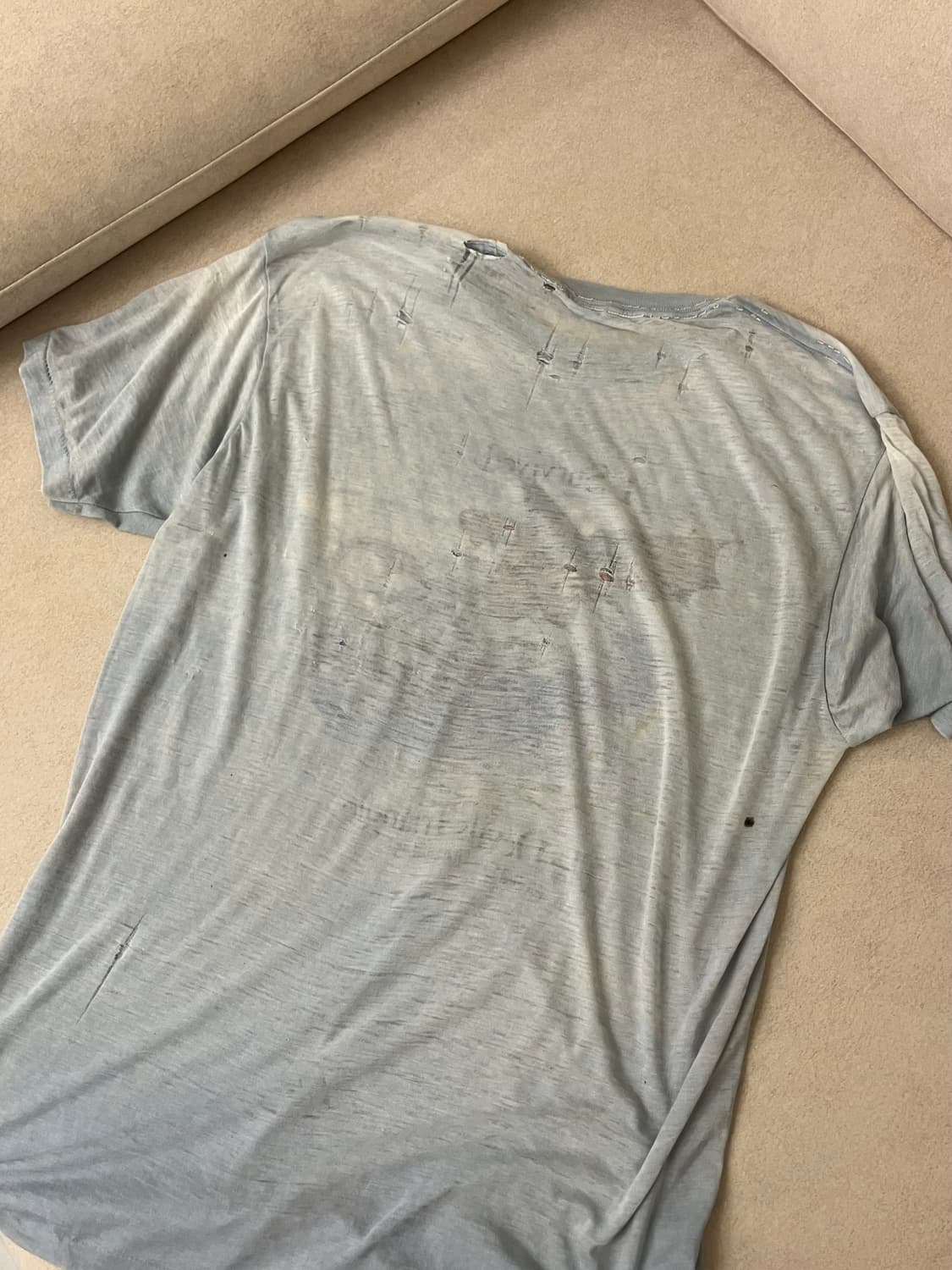 90s distressed trashed devil tee 상품이미지4