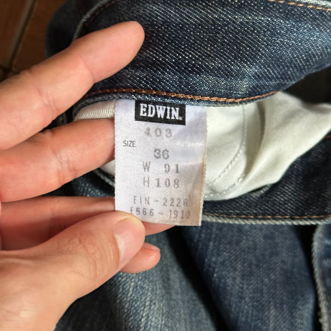 Edwin 403 vintage washing denim pants 상품이미지8