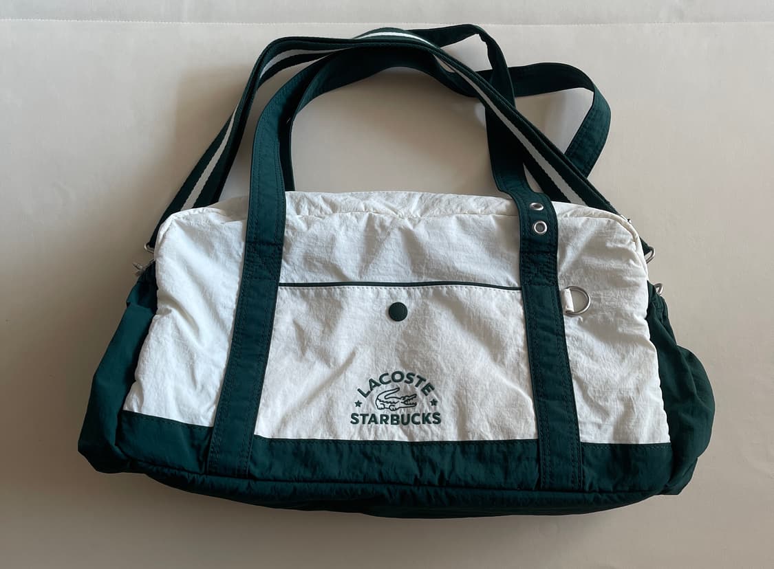 라코스테와 스타벅스 콜라보 멀티플백 상품이미지1