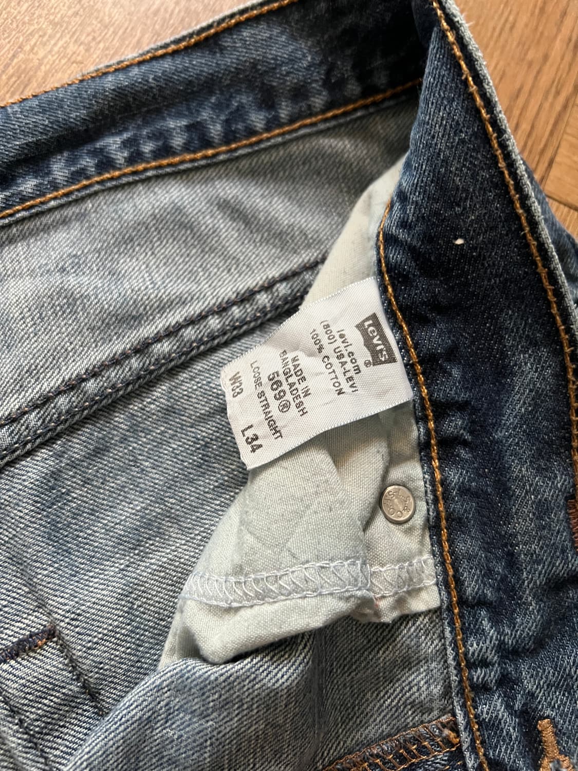 [33]00's 리바이스 USA 569 빈티지 워싱 와이드핏 데님 팬츠 상품이미지6