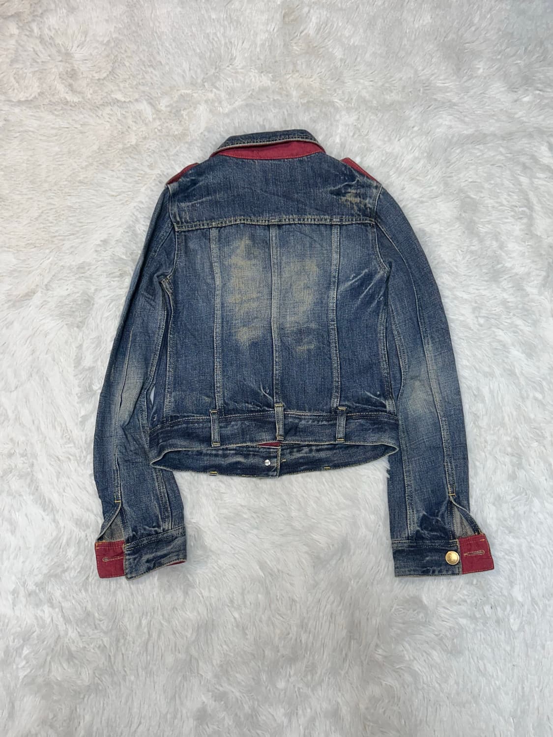 y2k gold button detailed denim jacket 상품이미지2
