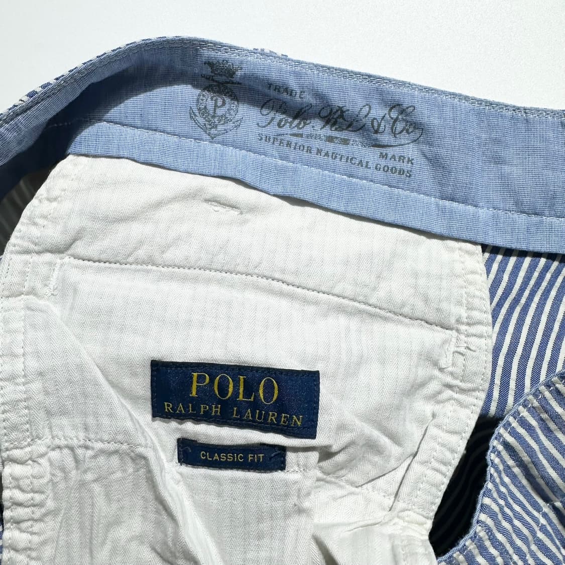 폴로 랄프로렌 플래그 엠브로이디드 스트라이프 하프팬츠 반바지 상품이미지5