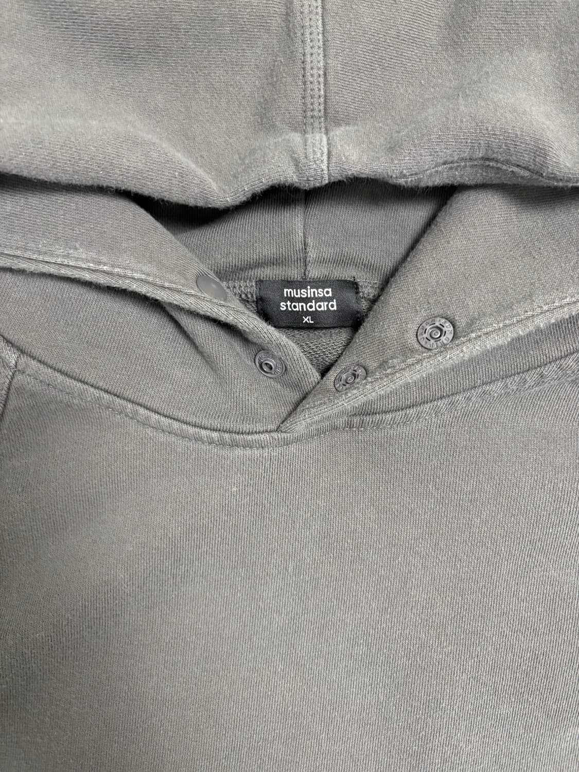 무신사 스탠다드 헤비웨이트 오버사이즈 후드 차콜 상품이미지6