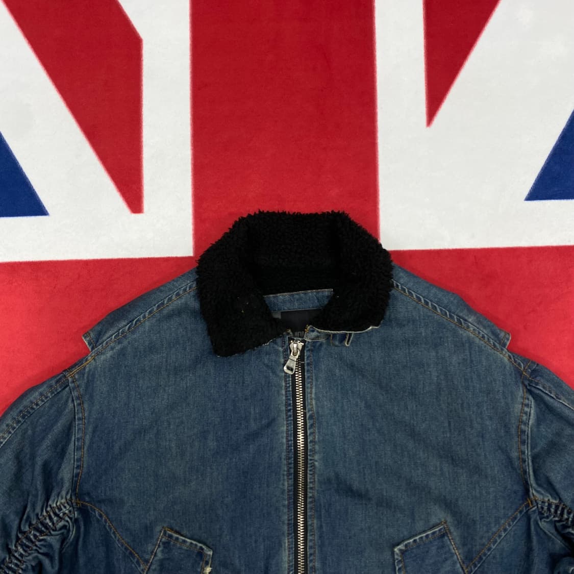 빈티지 데님 무스탕 M 실측 L  상품이미지2