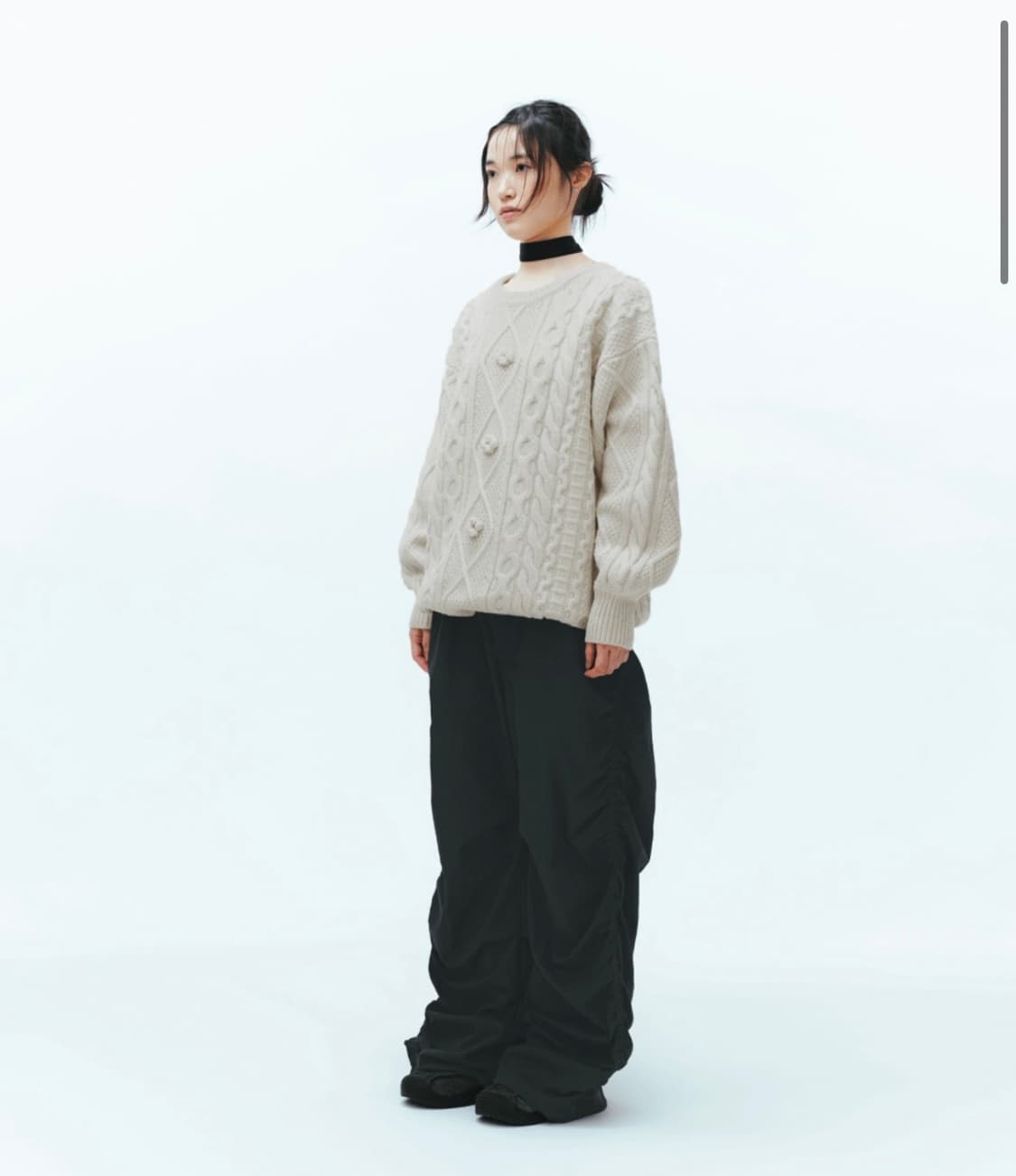 coyseio pompom cable knit ivory 새상품 상품이미지2