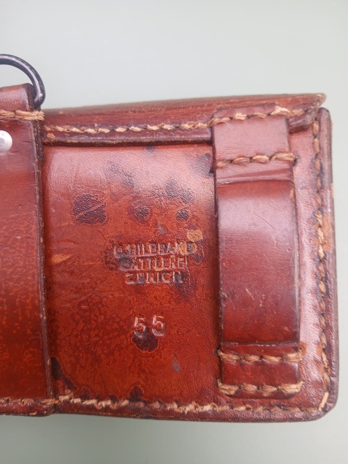 빈티지 스위스군 가죽 파우치 상품이미지3