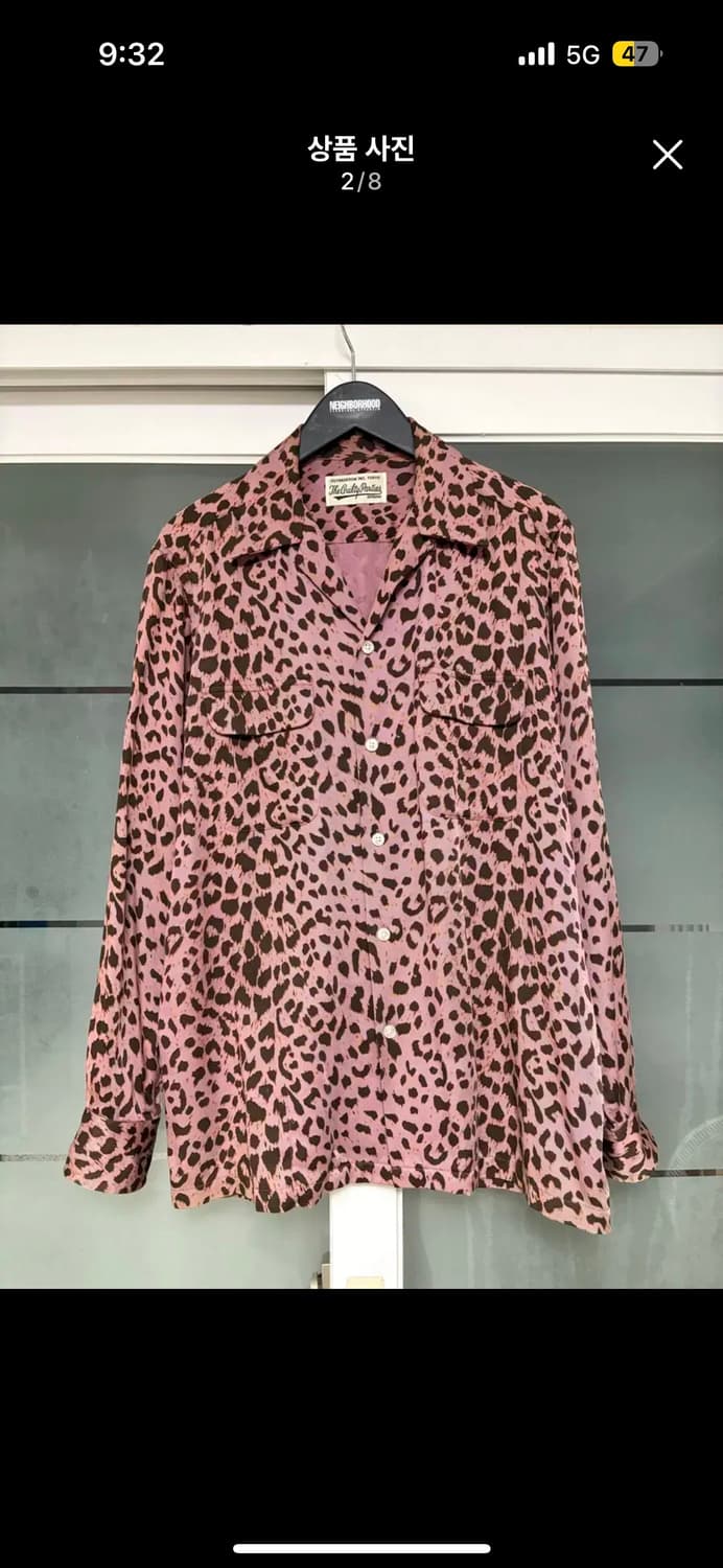 와코마리아 19fw 레오파드 오픈 칼라 셔츠 상품이미지2