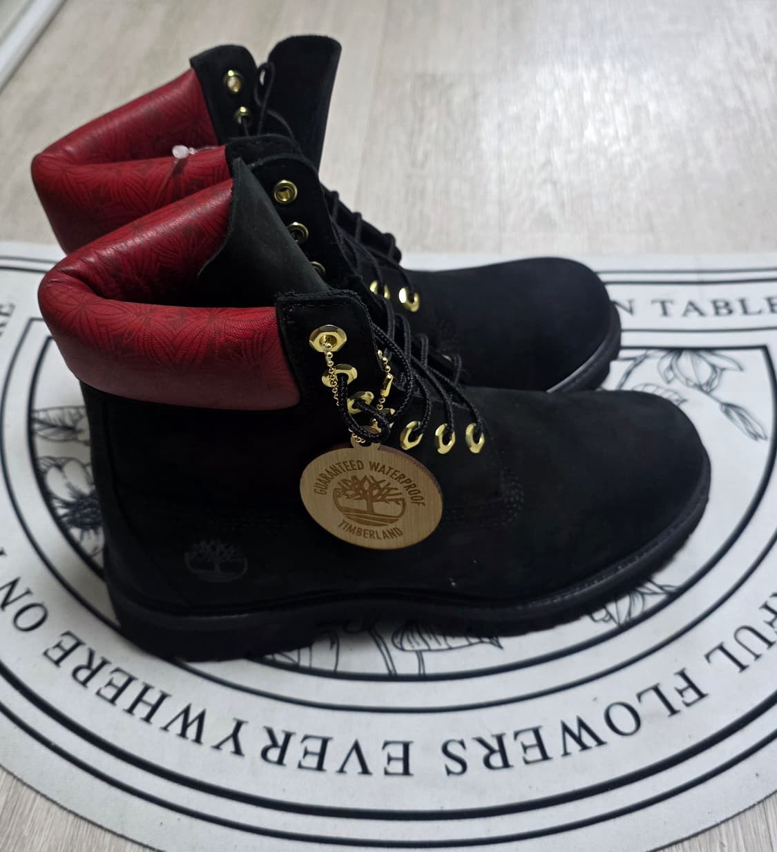[250~255]팀버랜드 6인치 워터프루프 블랙레드부츠 상품이미지4