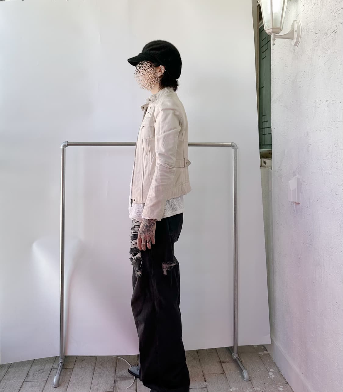 GATELESS destroyed denim washing pants 상품이미지3