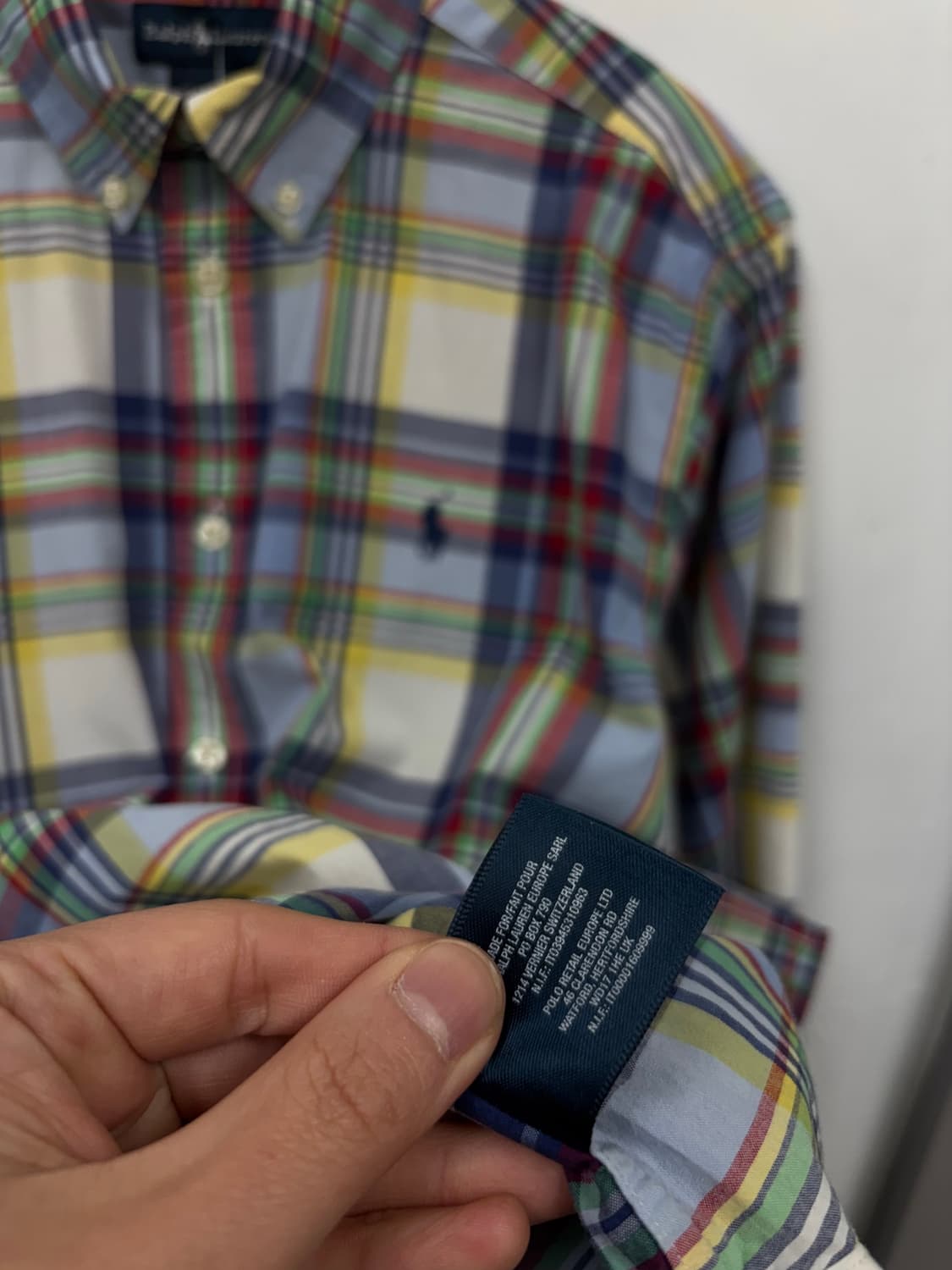 폴로랄프로렌 패치워크 체크셔츠 상품이미지6