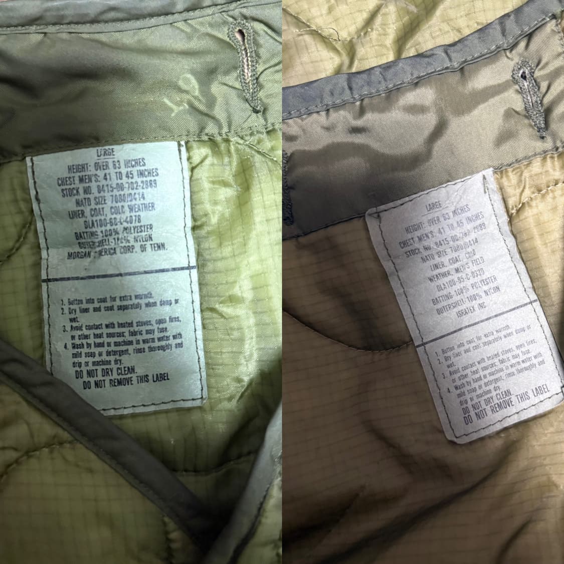 (L) 오리지널 미군 M65 필드자켓 내피 라이너 자켓 깔깔이 상품이미지2