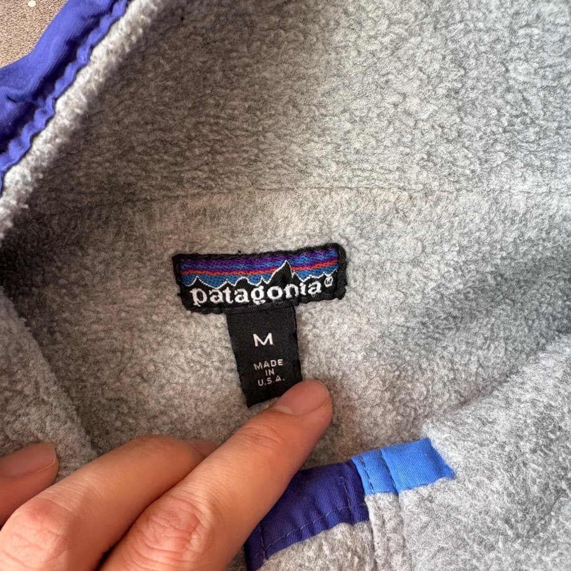 90s patagonia 90년대 미국 생산 파타고니아 쉘드 퍼플 자켓 상품이미지5