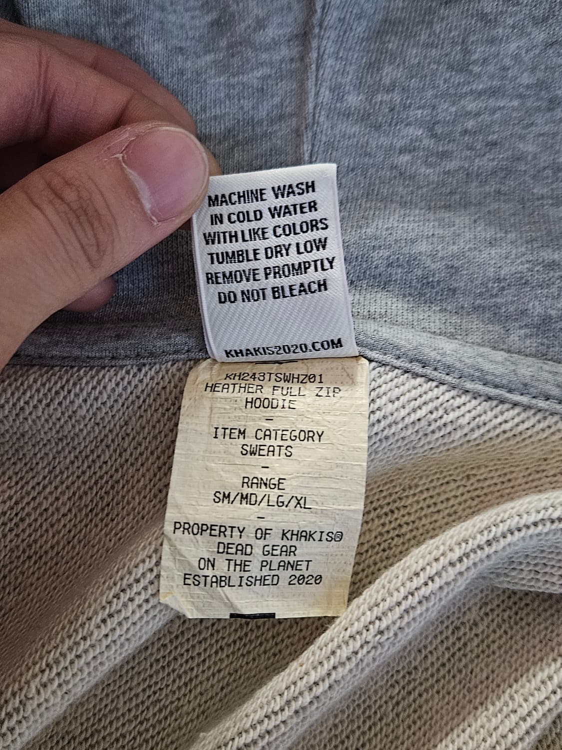 카키스 후드집업 사이즈2 M 상품이미지3