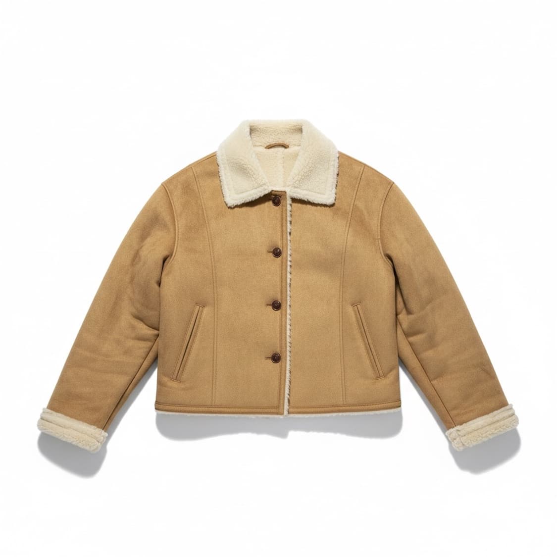 멜라운지 무스탕 브라운 OS 상품이미지1