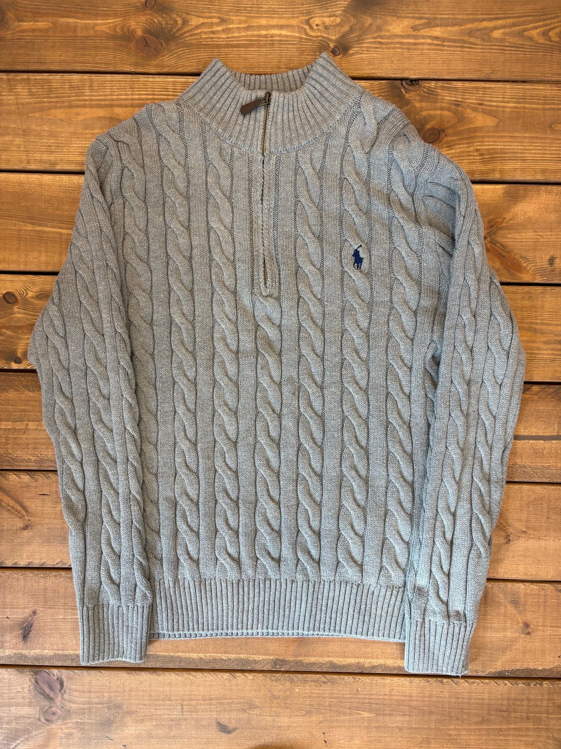 폴로 꽈배기 반 니트집업 상품이미지5