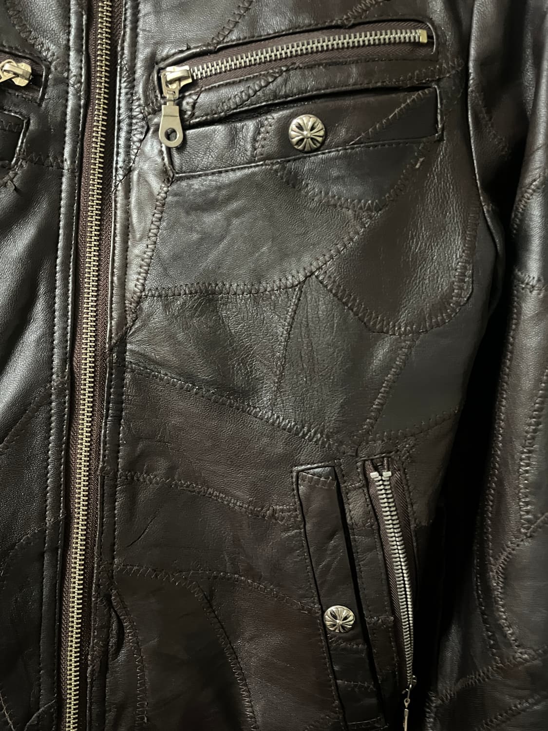 크롬하츠맛 일본 빈티지 램스킨 아티잔 레더자켓 M 상품이미지3