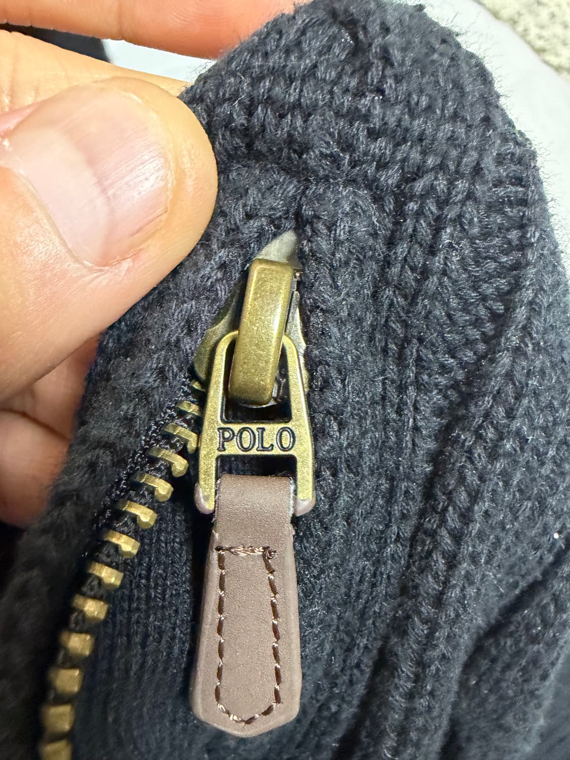 폴로 랄프로렌 코튼 니트 하프집업 M 상품이미지6