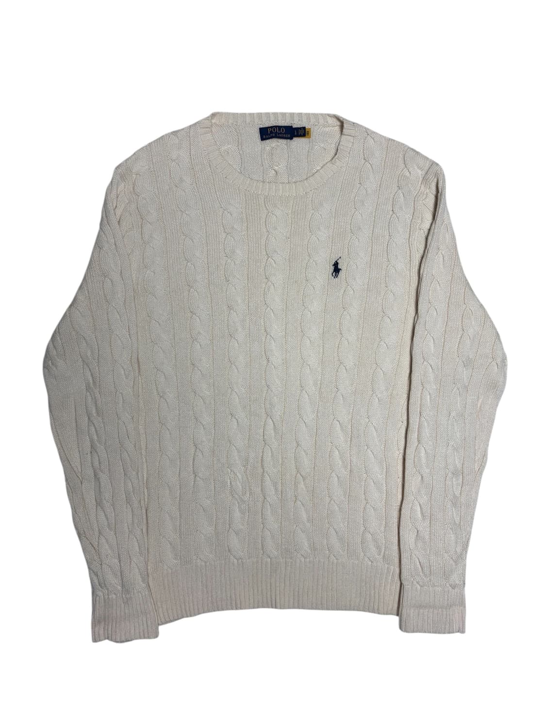 [정품] 폴로 랄프로렌 아이보리 케이블 꽈배기 니트 L 상품이미지1