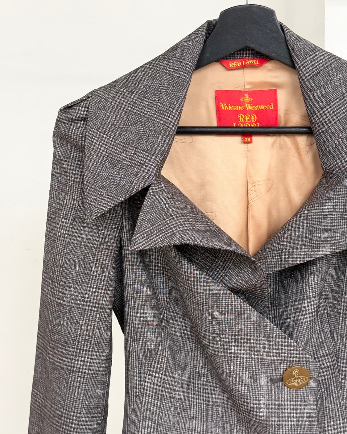 비비안 웨스트우드 브라운 체커드 블레이저 상품이미지3