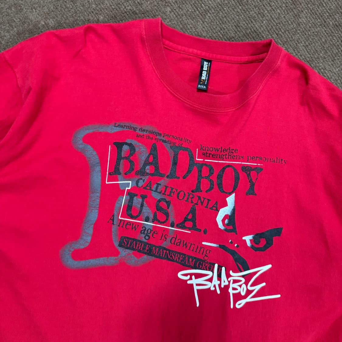 (105) Vintage Badboy Print T-Shirt 상품이미지2