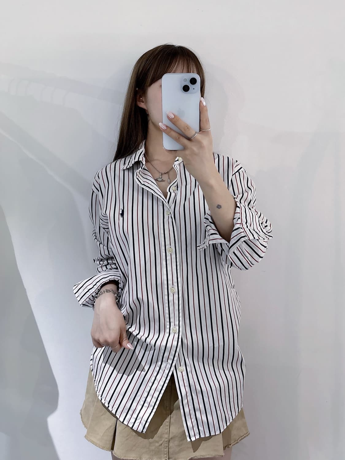 폴로랄프로렌 네이비포니 스트라이프 셔츠 상품이미지1