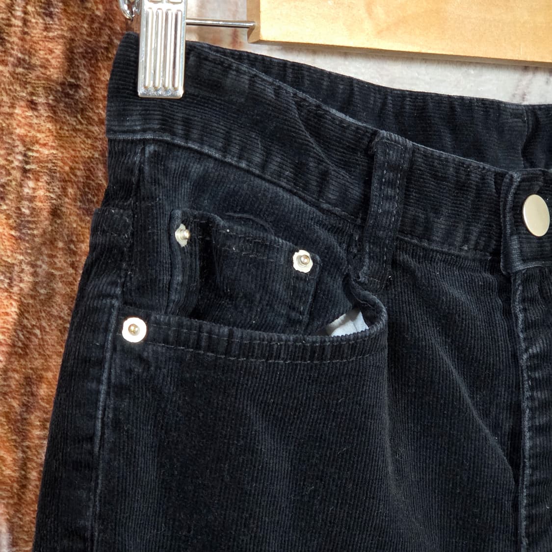 코듀로이 블랙 부츠컷 팬츠 상품이미지2