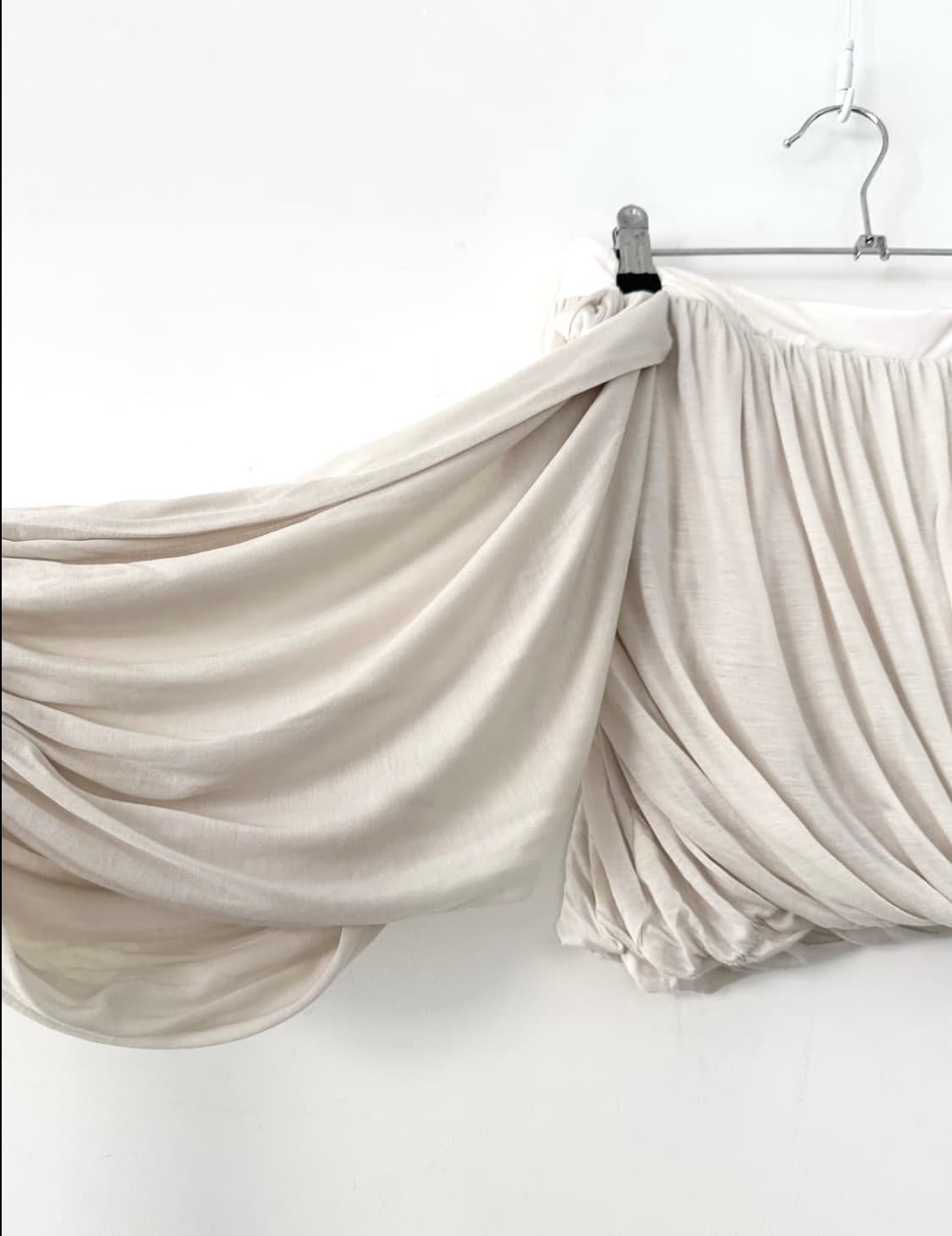 Whirl drape mini skirt / ivory 상품이미지4