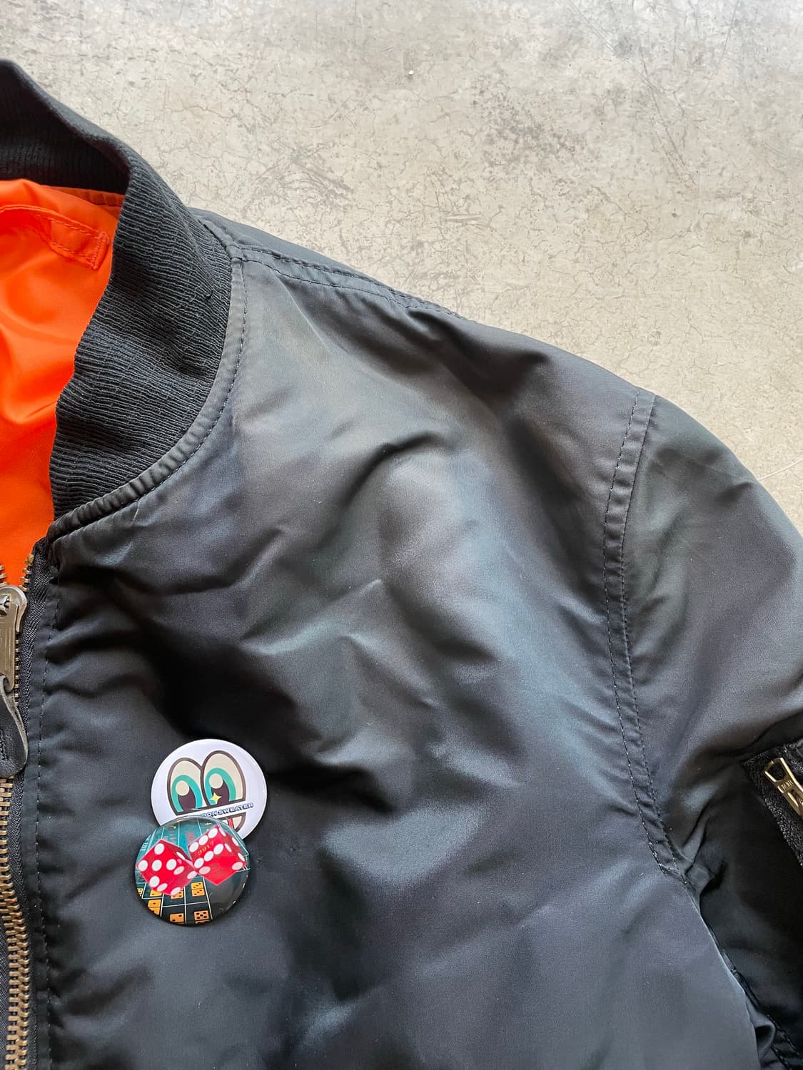 80-90s 빈티지 알파인더스트리 made in usa ma-1 자켓 상품이미지2