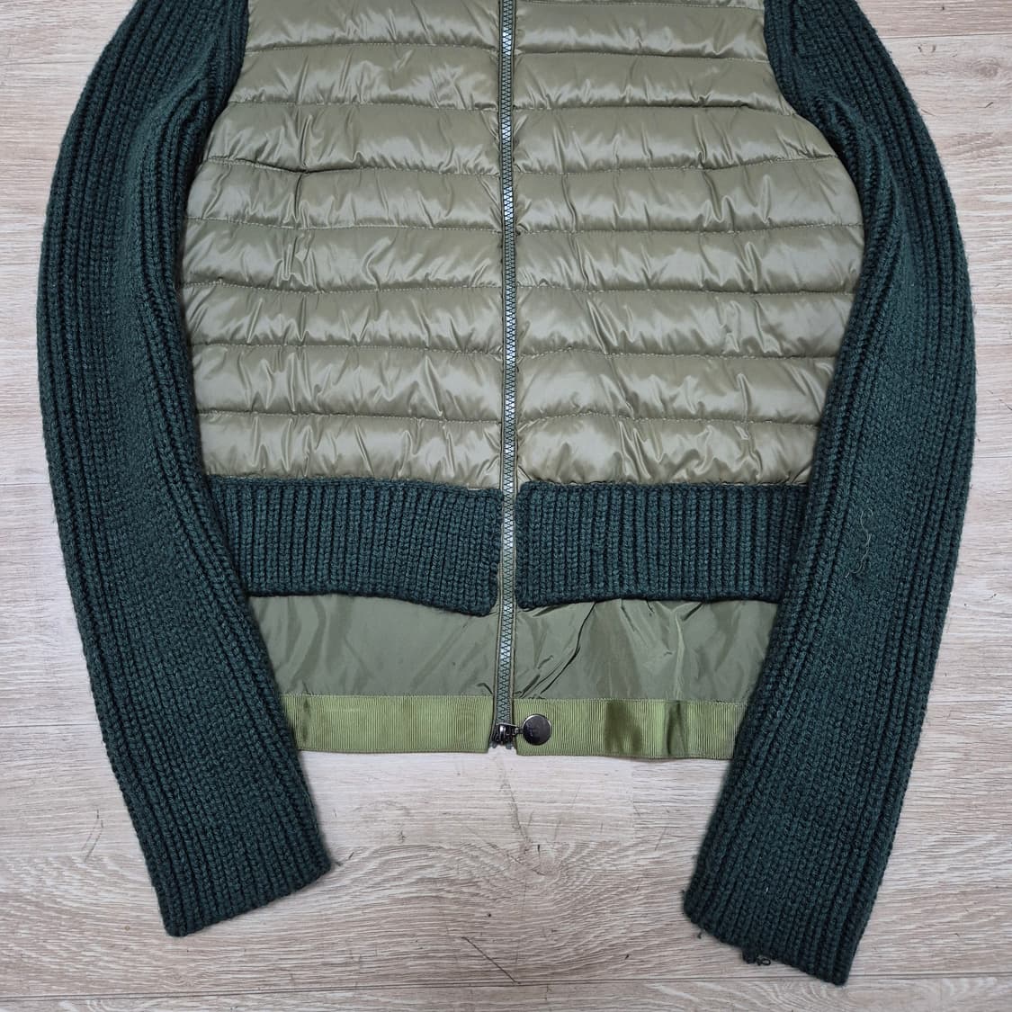 하이브리드 패딩 집업 니트 가디건 M(95) 상품이미지3