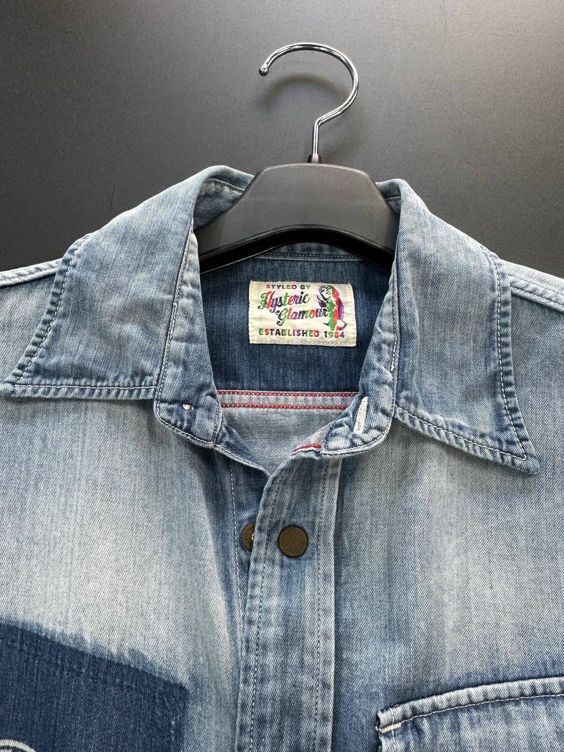 히스테릭글래머 포켓 워시드 데님셔츠 상품이미지6