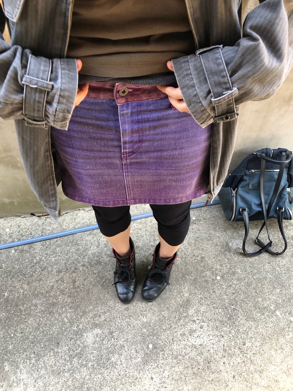 gradient denim mini skirt  상품이미지6