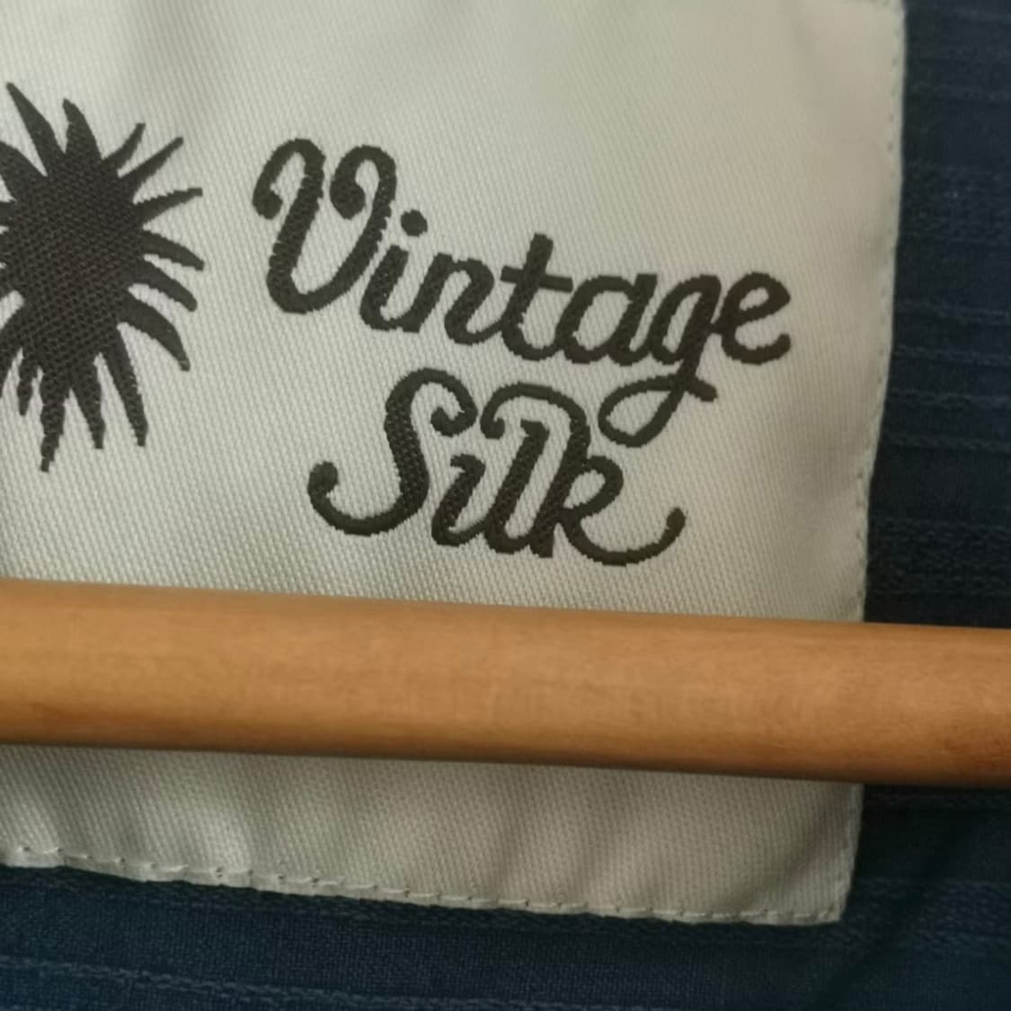  [Vintage]  Pure Silk 소프트 네이비 반팔 셔츠 상품이미지4