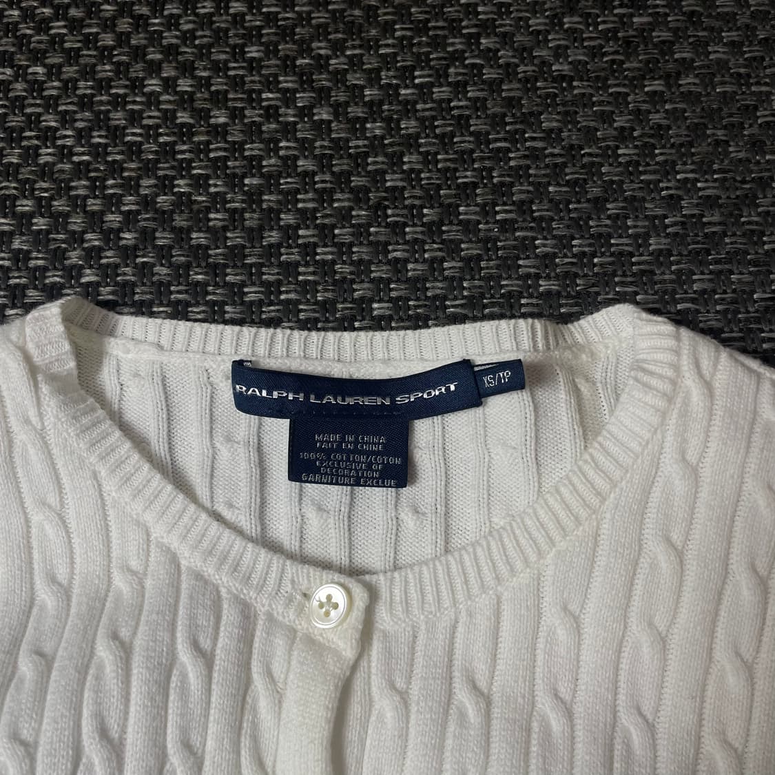 폴로랄프로렌 블루포니 화이트 꽈배기 긴팔 가디건 XS 상품이미지4