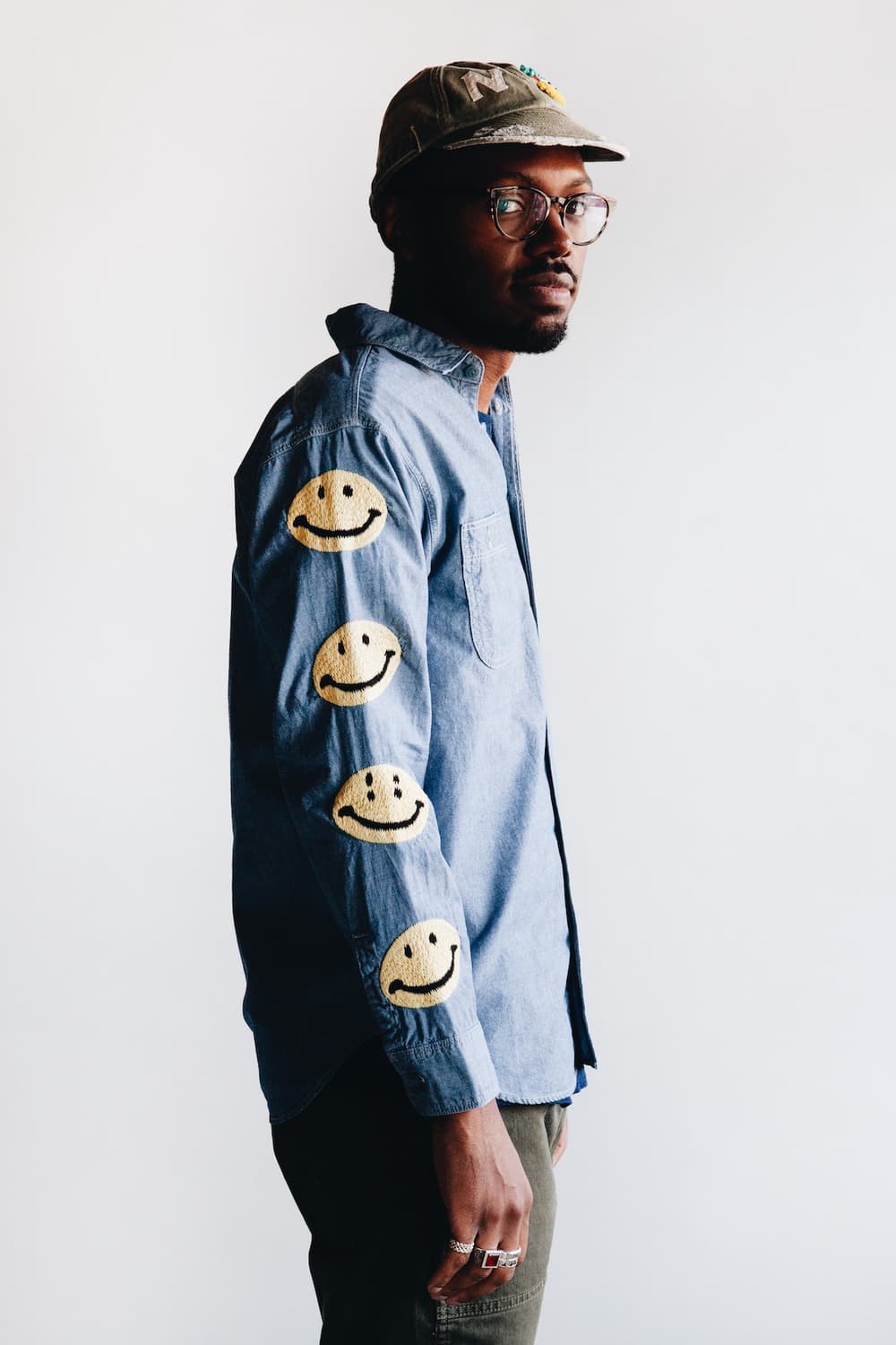 캐피탈 스마일 샴브레이 셔츠 상품이미지2