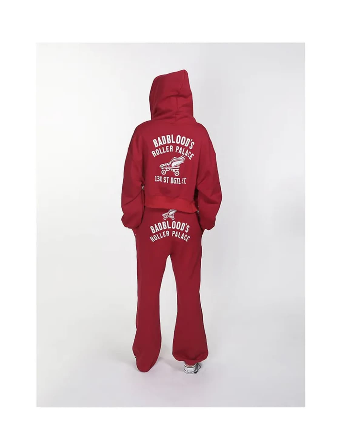 롤러 팰리스 크롭 후드 집업 - 레드 상품이미지1