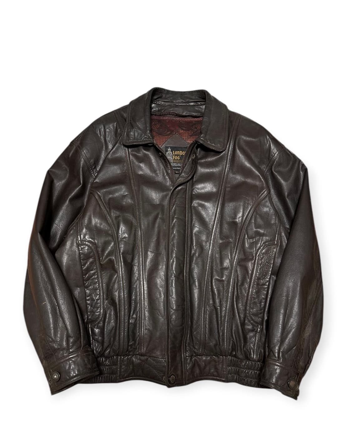 런던포그 딥브라운 리얼레더 A-2 자켓 상품이미지1