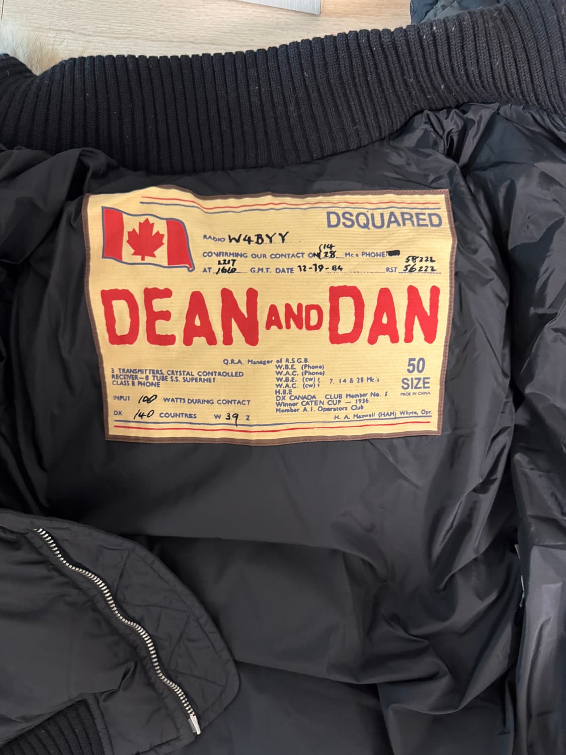 디스퀘어드2 콜마이너 패딩 50사이즈 블랙 상품이미지3