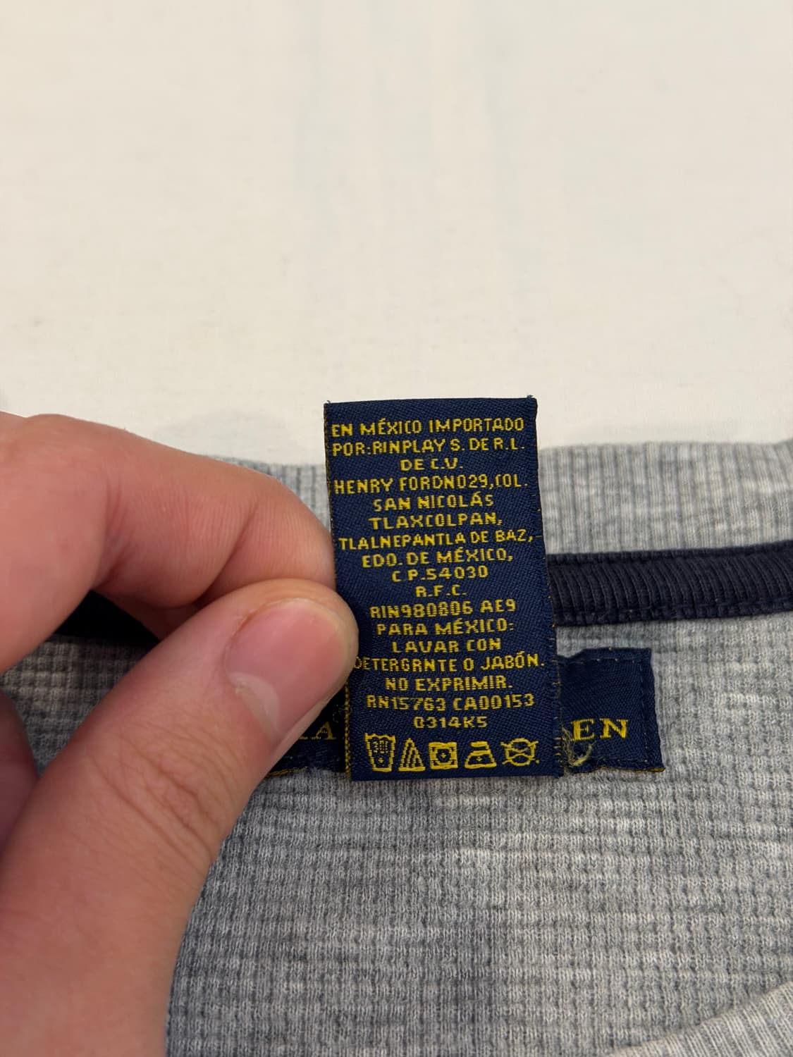 폴로 랄프로렌 와플 써멀 롱슬리브 그레이 상품이미지3