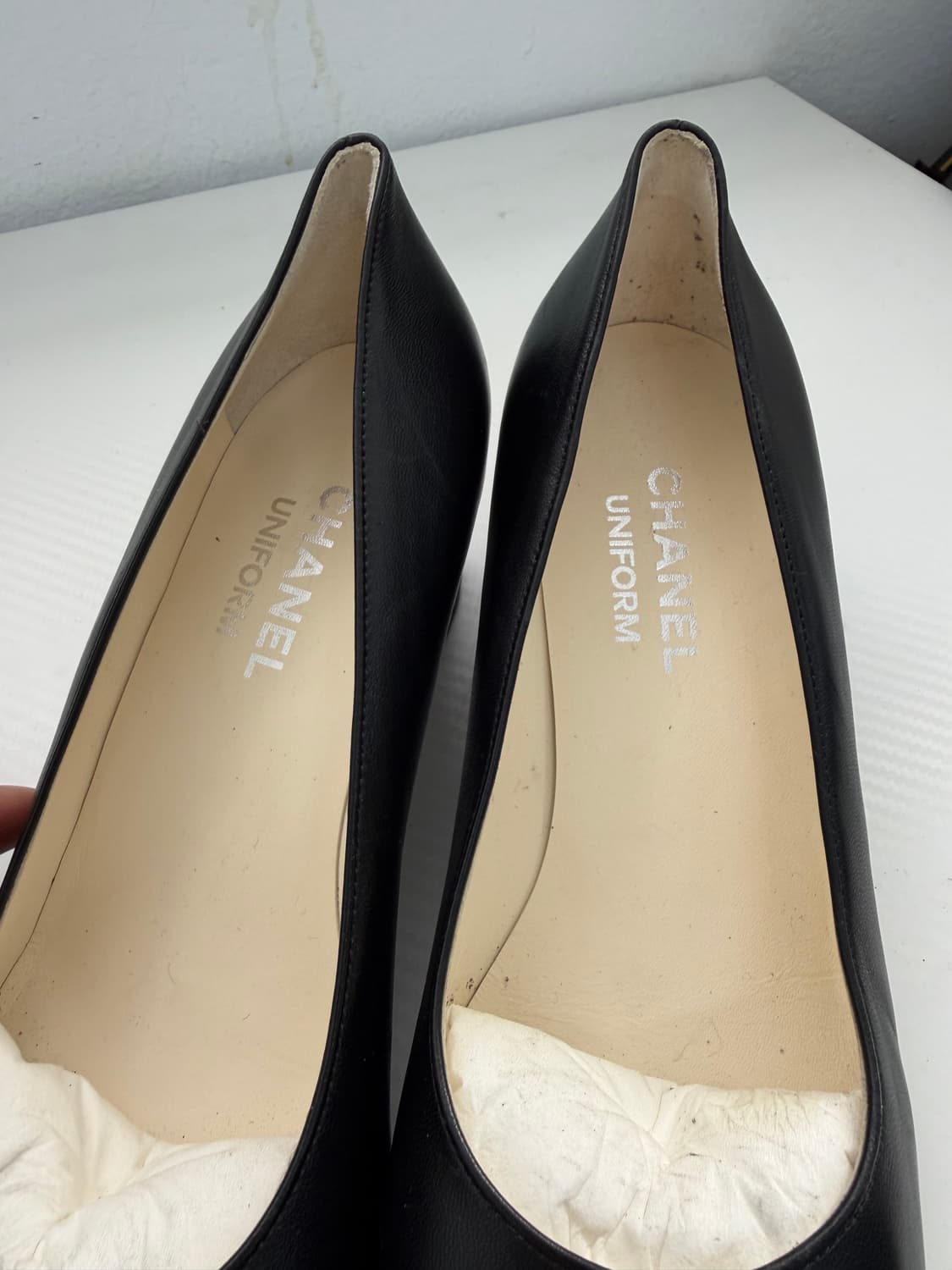 정품) 샤넬 블랙 발레리나 플랫 슈즈 구두 38.5 상품이미지7