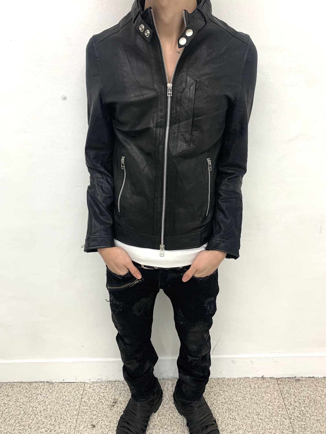 Vanquish lambskin leather jacket 상품이미지1