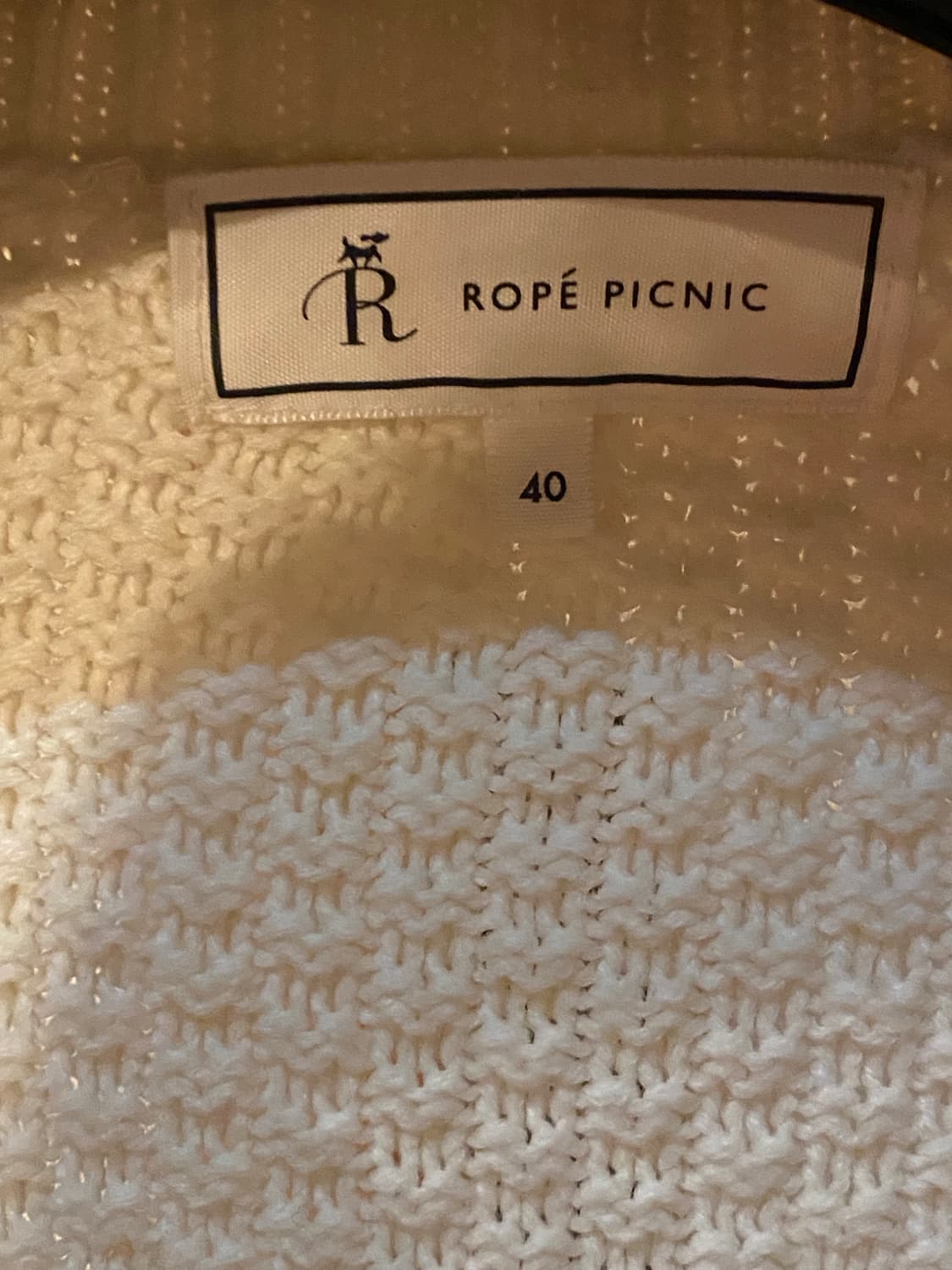 ROPE PICNIC 일본 빈티지 아이보리 꽈배기 와플 니트  상품이미지2