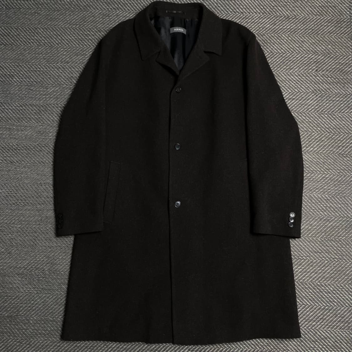 HIRMER 미니멀 울 버튼 발마칸 롱코트 브라운o 5113 상품이미지1