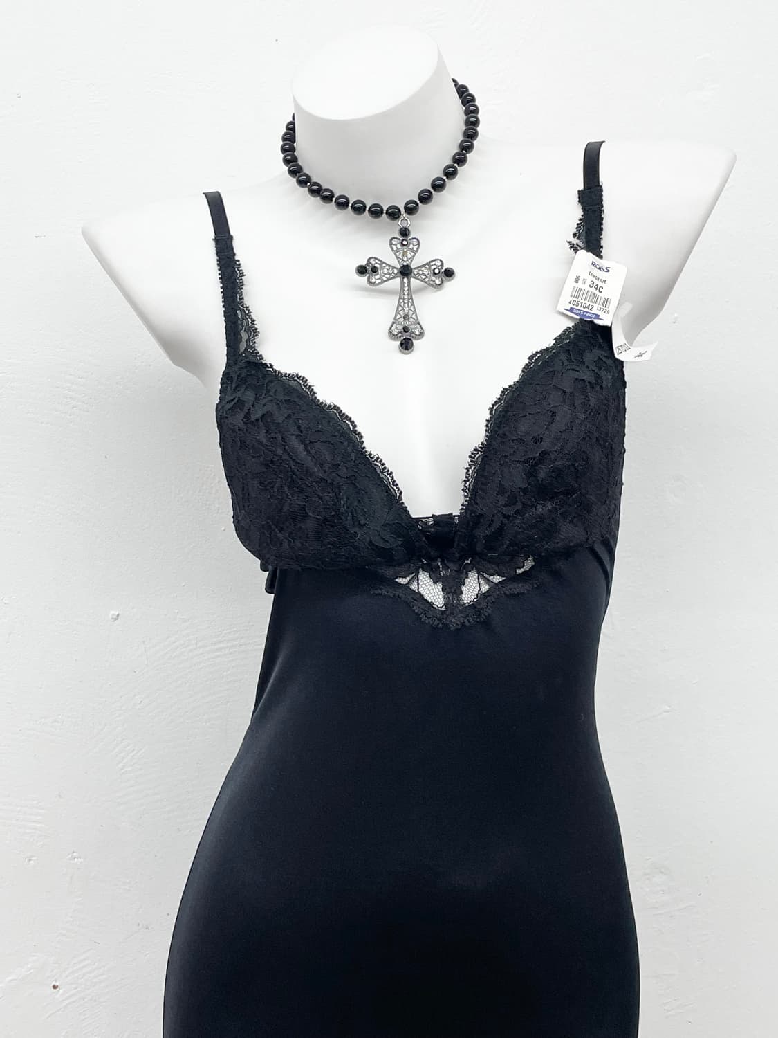 블랙갸루 레이스 슬립 상품이미지2