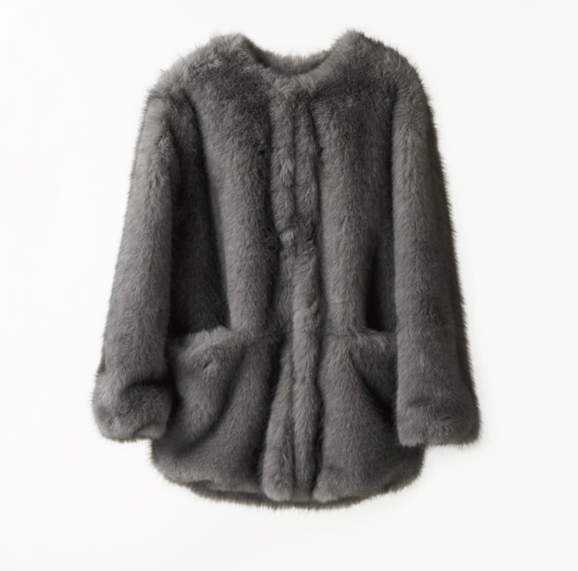 플리즈프로젝트 퍼 자켓 그레이 상품이미지1