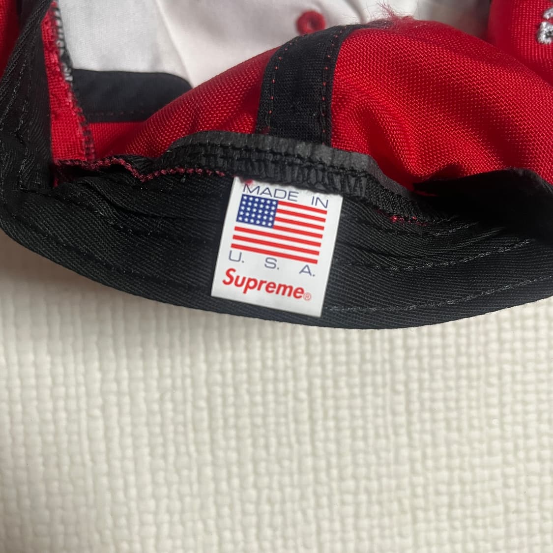 슈프림 코듀라 S로고 6패널 캡 레드 상품이미지3