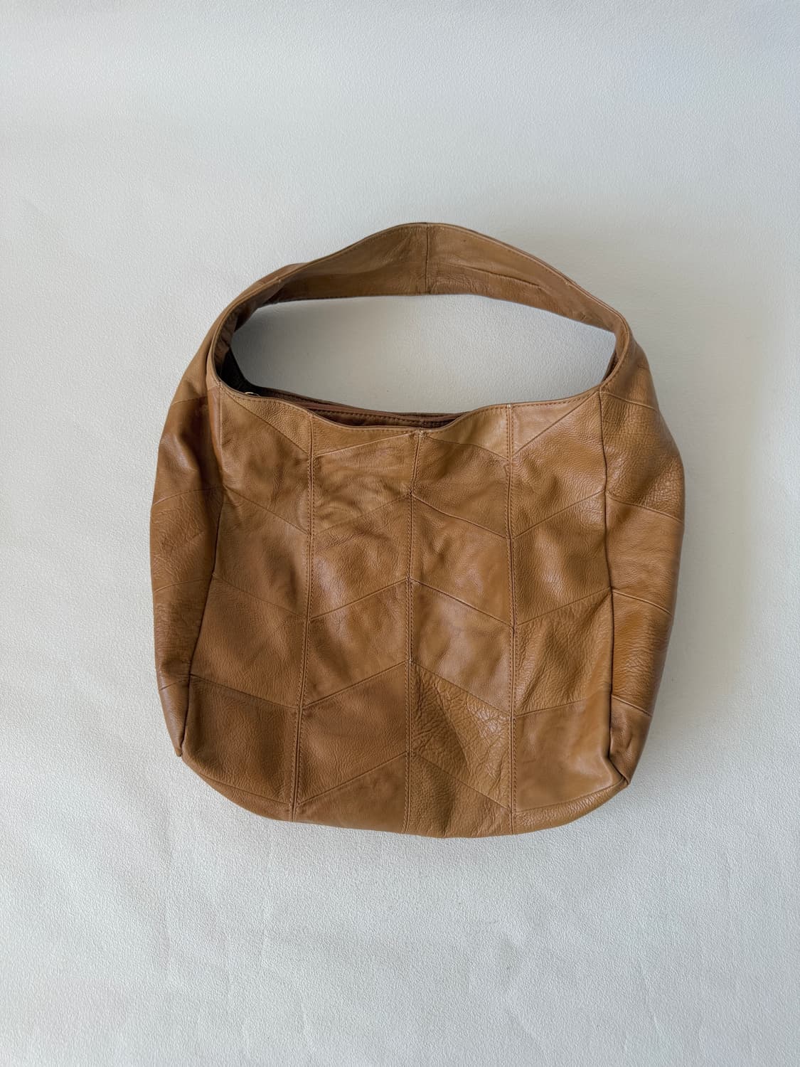 Pre owned 패치워크 레더 숄더백 상품이미지1