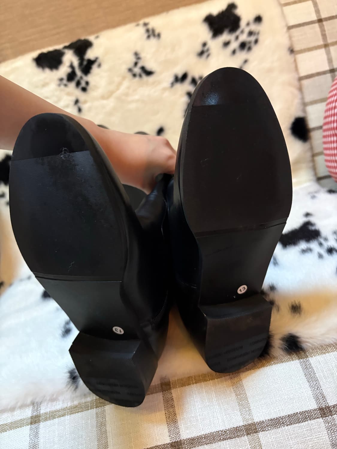 코모레비뮤지엄 블랙 가죽 롱부츠 240 상품이미지3