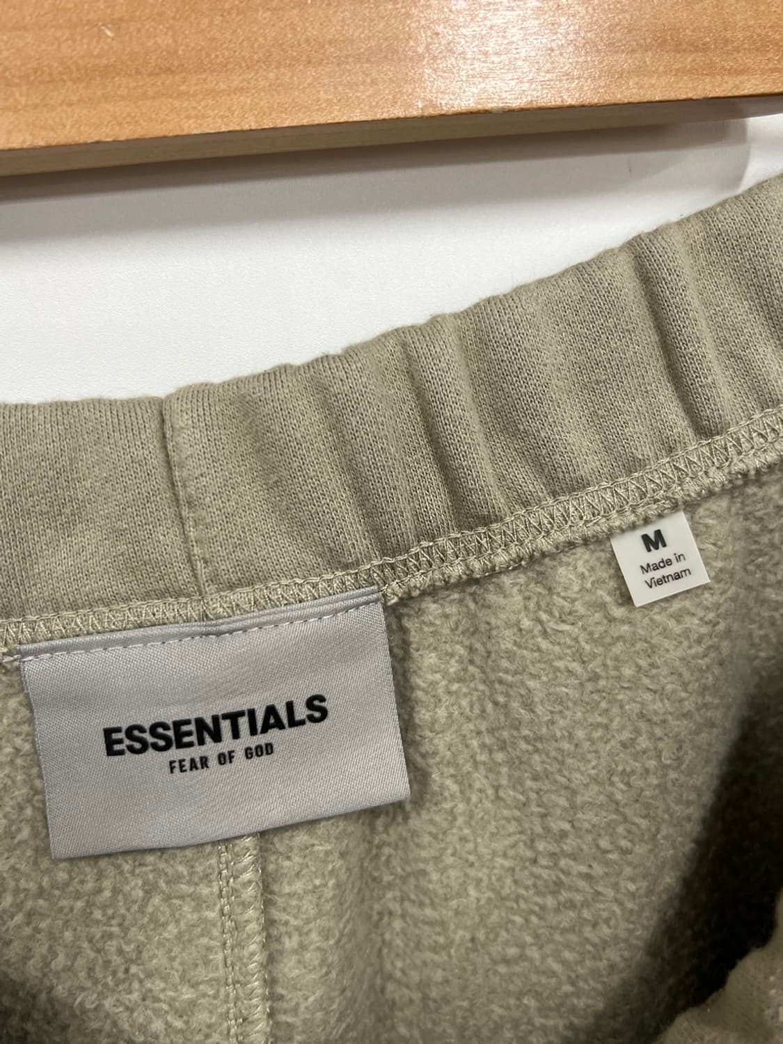 피어오브갓 에센셜 로고 피스타치오 기모 조거 팬츠 상품이미지5